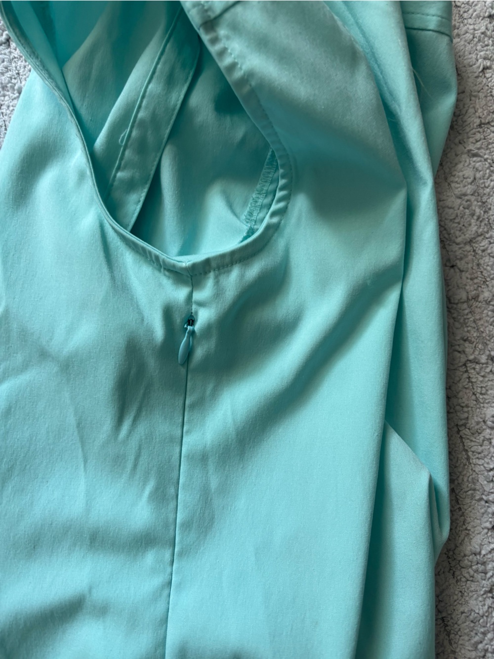 Express Teal-Turquoise Keyhole Back Blouse
